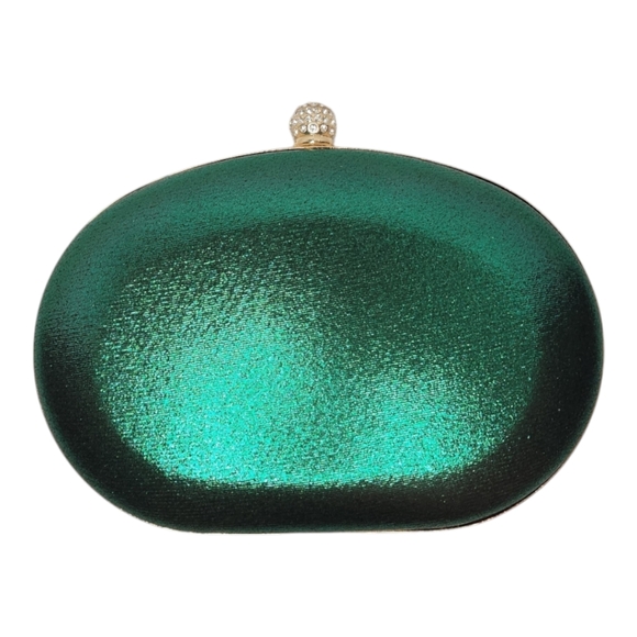 Rhinestone Bejeweled Evening Clutch/Crossbody Bag in Green - Picture 6 of 10